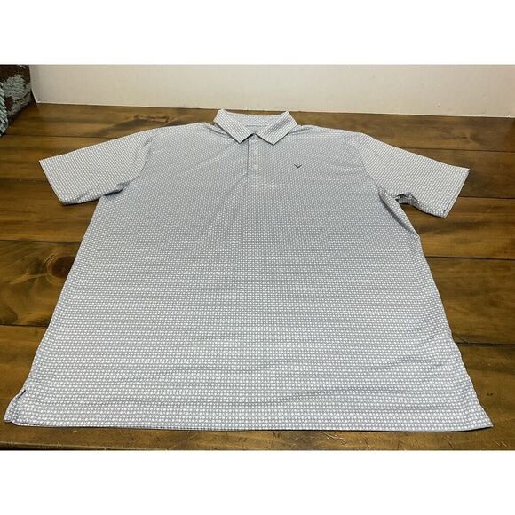 Callaway Opti•Dri Golf Polo Shirt Men’s Size Large Gray Geometric Print - Picture 1 of 7